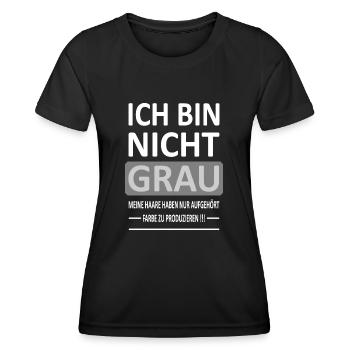 Ich bin Nicht GRAU - Version 2 - Frauen Funktions-T-Shirt - Schwarz - Vorne - AI Model Female 172 light (172cm)