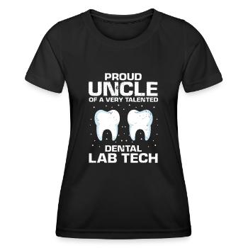 Laboratoire dentaire et technologie dentaire pour cliniques dentaires - T-shirt sport Femme - noir - Devant - AI Model Female 172 light (172cm)