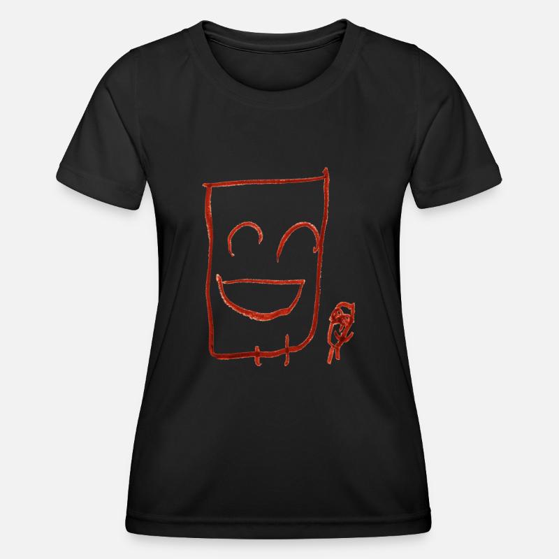 Happy fellas (transparent) - Women's Functional T-Shirt - black