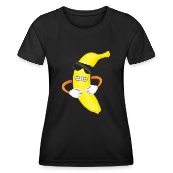 lustige Banane - Frauen Funktions-T-Shirt - Schwarz - Vorne - AI Model Female 172 light (172cm)