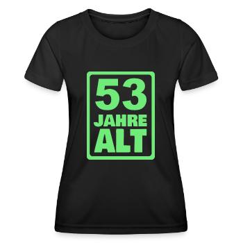 Alter 53 - Frauen Funktions-T-Shirt - Schwarz - Vorne - AI Model Female 172 light (172cm)