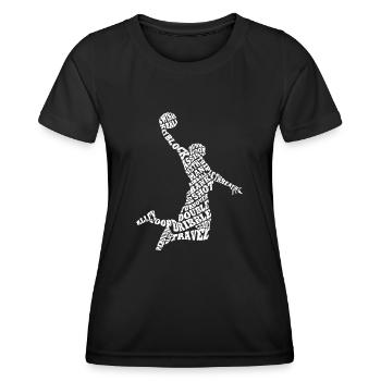 Basketball Retro Team Player Slam Dunk Vintage - T-shirt sport Femme - noir - Devant - AI Model Female 172 light (172cm)