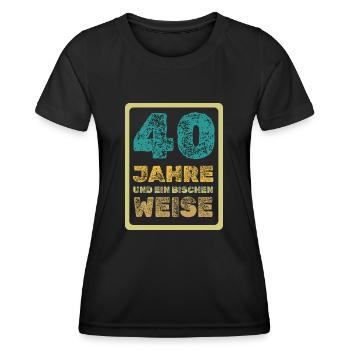 40 - Frauen Funktions-T-Shirt - Schwarz - Vorne - AI Model Female 172 light (172cm)