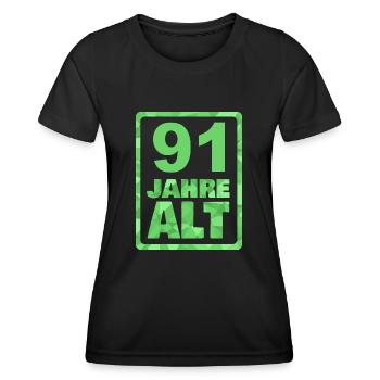 91 - Frauen Funktions-T-Shirt - Schwarz - Vorne - AI Model Female 172 light (172cm)