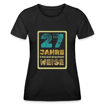 Weisheit 27 - Frauen Funktions-T-Shirt - Schwarz - Vorne - AI Model Female 172 light (172cm)