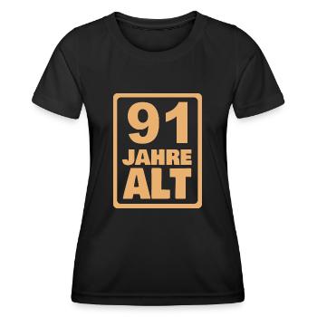 Alt 91 - Frauen Funktions-T-Shirt - Schwarz - Vorne - AI Model Female 172 light (172cm)