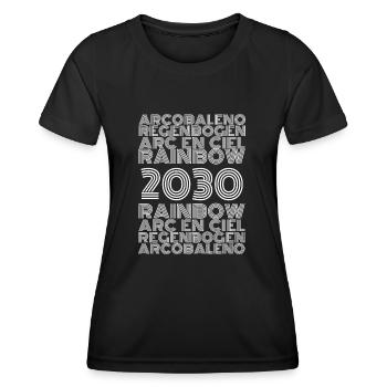 2030 - Women's Functional T-Shirt - black - Front - AI Model Female 172 light (172cm)