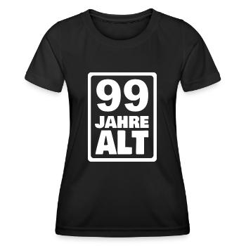 Age 99 - Women's Functional T-Shirt - black - Front - AI Model Female 172 light (172cm)