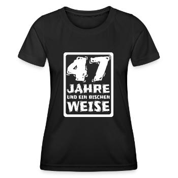 47 - Frauen Funktions-T-Shirt - Schwarz - Vorne - AI Model Female 172 light (172cm)