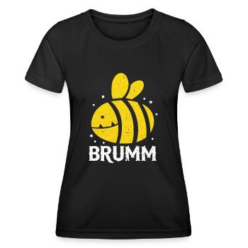 Brumm Biene Summ Bienenflüsterer Bienenvater Imker - Frauen Funktions-T-Shirt - Schwarz - Vorne - AI Model Female 172 light (172cm)