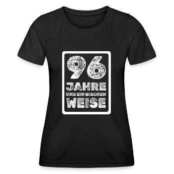 Age 96 - Women's Functional T-Shirt - black - Front - AI Model Female 172 light (172cm)