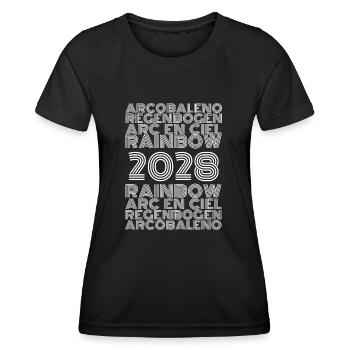 2028 - T-shirt sport Femme - noir - Devant - AI Model Female 172 light (172cm)