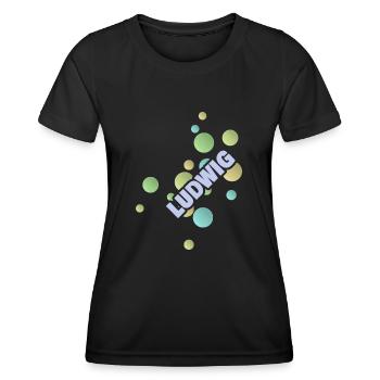 Cadeau pour Ludwig - T-shirt sport Femme - noir - Devant - AI Model Female 172 light (172cm)