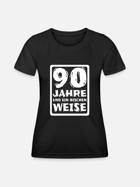90 - Frauen Funktions-T-Shirt - Schwarz