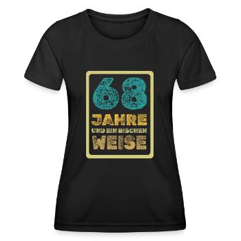 68 - T-shirt sport Femme - noir - Devant - AI Model Female 172 light (172cm)