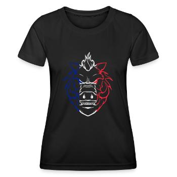 Sanglier BBR - T-shirt sport Femme - noir - Devant - AI Model Female 172 light (172cm)