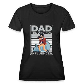 Papa: Der ursprüngliche Influencer - Frauen Funktions-T-Shirt - Schwarz - Vorne - AI Model Female 172 light (172cm)