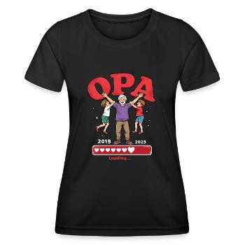 Opa Loading - 2019/2015 - Frauen Funktions-T-Shirt - Schwarz - Vorne - AI Model Female 172 light (172cm)