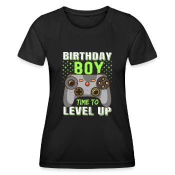 Geburtstagskind Zeit, um Videospiel Geburtstag zu verbessern - Frauen Funktions-T-Shirt - Schwarz - Vorne - AI Model Female 172 light (172cm)