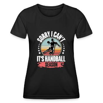 Handball Handballer - Frauen Funktions-T-Shirt - Schwarz - Vorne - AI Model Female 172 light (172cm)