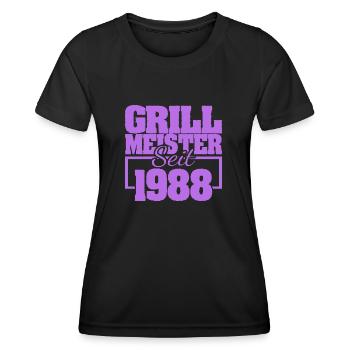 Grillen 1988 - Frauen Funktions-T-Shirt - Schwarz - Vorne - AI Model Female 172 light (172cm)