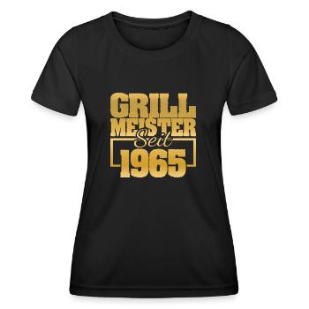 1965 - Women's Functional T-Shirt - black - Front - AI Model Female 172 light (172cm)