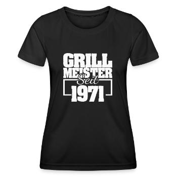 Barbecue 1971 - T-shirt sport Femme - noir - Devant - AI Model Female 172 light (172cm)