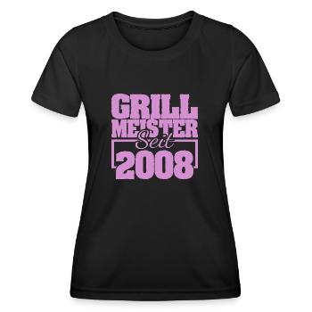 2008 - Frauen Funktions-T-Shirt - Schwarz - Vorne - AI Model Female 172 light (172cm)