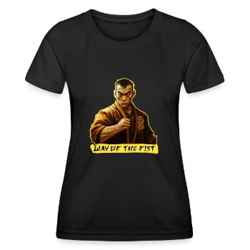 Way of the Fist I Man Martial Arts Honor Way Fist - Women's Functional T-Shirt - black - Front - AI Model Female 172 light (172cm)