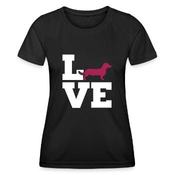 Dackel - Frauen Funktions-T-Shirt - Schwarz - Vorne - AI Model Female 172 light (172cm)