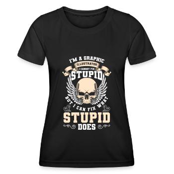 Designerin Künstlerin - Frauen Funktions-T-Shirt - Schwarz - Vorne - AI Model Female 172 light (172cm)