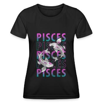 Horoscope du zodiaque Constellation du zodiaque - T-shirt sport Femme - noir - Devant - AI Model Female 172 light (172cm)