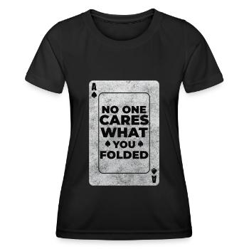 Jeu de cartes Card Hold’em All In - T-shirt sport Femme - noir - Devant - AI Model Female 172 light (172cm)