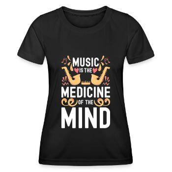 Musik Techno Lieder - Frauen Funktions-T-Shirt - Schwarz - Vorne - AI Model Female 172 light (172cm)