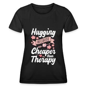 Cuddling girlfriend - Women's Functional T-Shirt - black - Front - AI Model Female 172 light (172cm)