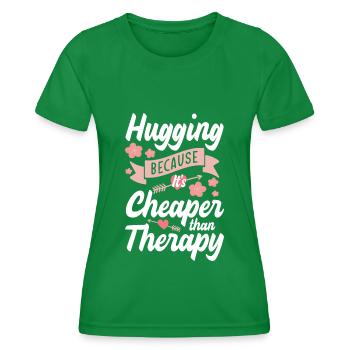 Cuddling girlfriend - Women's Functional T-Shirt - kelly green - Front - AI Model Female 172 dark (172cm)