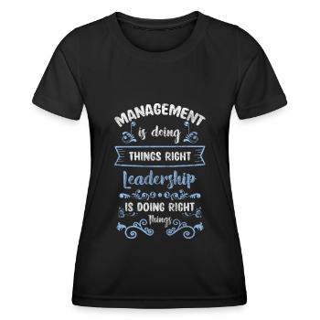büro angestellter - Frauen Funktions-T-Shirt - Schwarz - Vorne - AI Model Female 172 light (172cm)