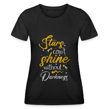 Étoile, Ciel, Espace, Ciel nocturne - T-shirt sport Femme - noir - Devant - AI Model Female 172 light (172cm)