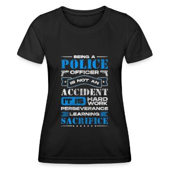 Police Law Enforcement Crime Handcuffs - Women's Functional T-Shirt - black - Front - AI Model Female 172 light (172cm)