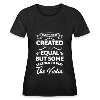 Violin, Instrument, Classical, String Instrument - Women's Functional T-Shirt - black - Front - AI Model Female 172 light (172cm)