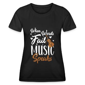 Musiker Spieler Geiger Musikverein - Frauen Funktions-T-Shirt - Schwarz - Vorne - AI Model Female 172 light (172cm)