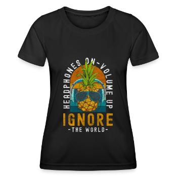 Musique École de musique Association de musique Partitions musicales - T-shirt sport Femme - noir - Devant - AI Model Female 172 light (172cm)