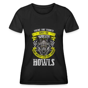 Wolfpack Wolfhound Wild Wilderness - T-shirt sport Femme - noir - Devant - AI Model Female 172 light (172cm)