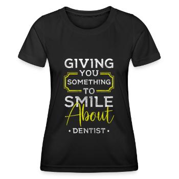 Nomination chez le médecin Spécialité détenue - T-shirt sport Femme - noir - Devant - AI Model Female 172 light (172cm)
