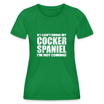 Cocker Spaniel - T-shirt sport Femme - vert - Devant - AI Model Female 172 dark (172cm)
