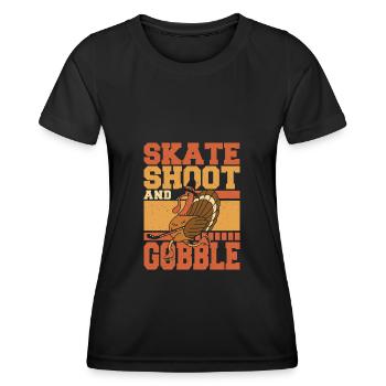 Turkey Hockey Jersey for Thanksgiving - Women's Functional T-Shirt - black - Front - AI Model Female 172 light (172cm)
