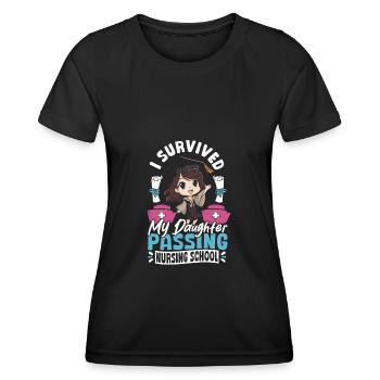 Gesundheitswesen Tochter Krankenpflegeschule - Frauen Funktions-T-Shirt - Schwarz - Vorne - AI Model Female 172 light (172cm)