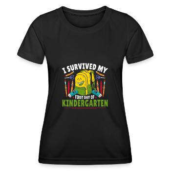 Maternelle Pré K Apprentissage précoce Journée de la maternelle - T-shirt sport Femme - noir - Devant - AI Model Female 172 light (172cm)