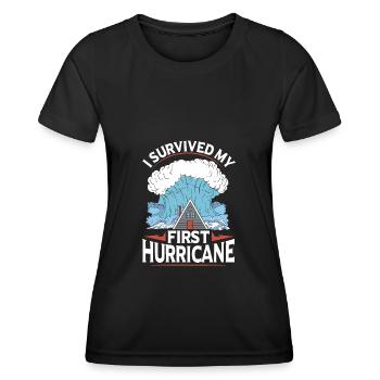 Wind Unwetter Sturm Cyclone Hurrikan - Frauen Funktions-T-Shirt - Schwarz - Vorne - AI Model Female 172 light (172cm)
