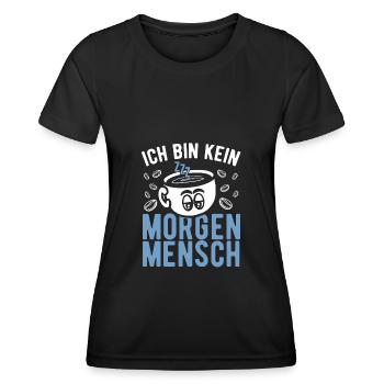 Night owl, late riser, sleepyhead, morning person - Women's Functional T-Shirt - black - Front - AI Model Female 172 light (172cm)